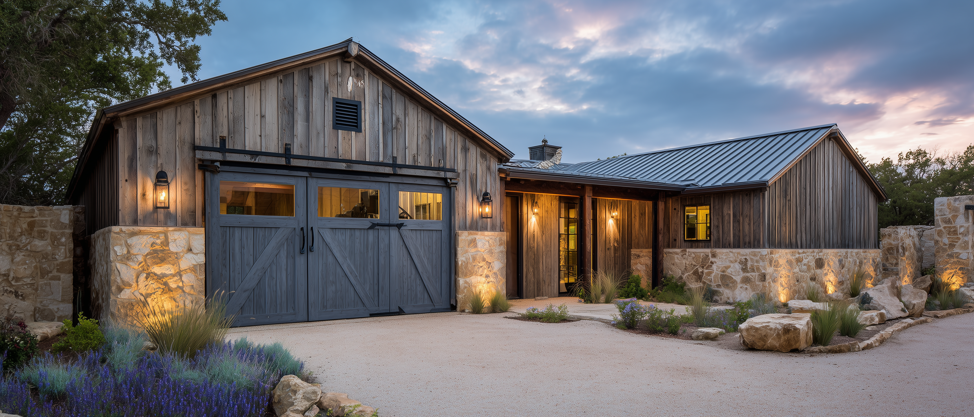 Rustic Ranch Garage